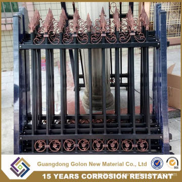 Galvanizado Picket Weld Fence / Ornamental Iron Steel / Metal Picket Fence